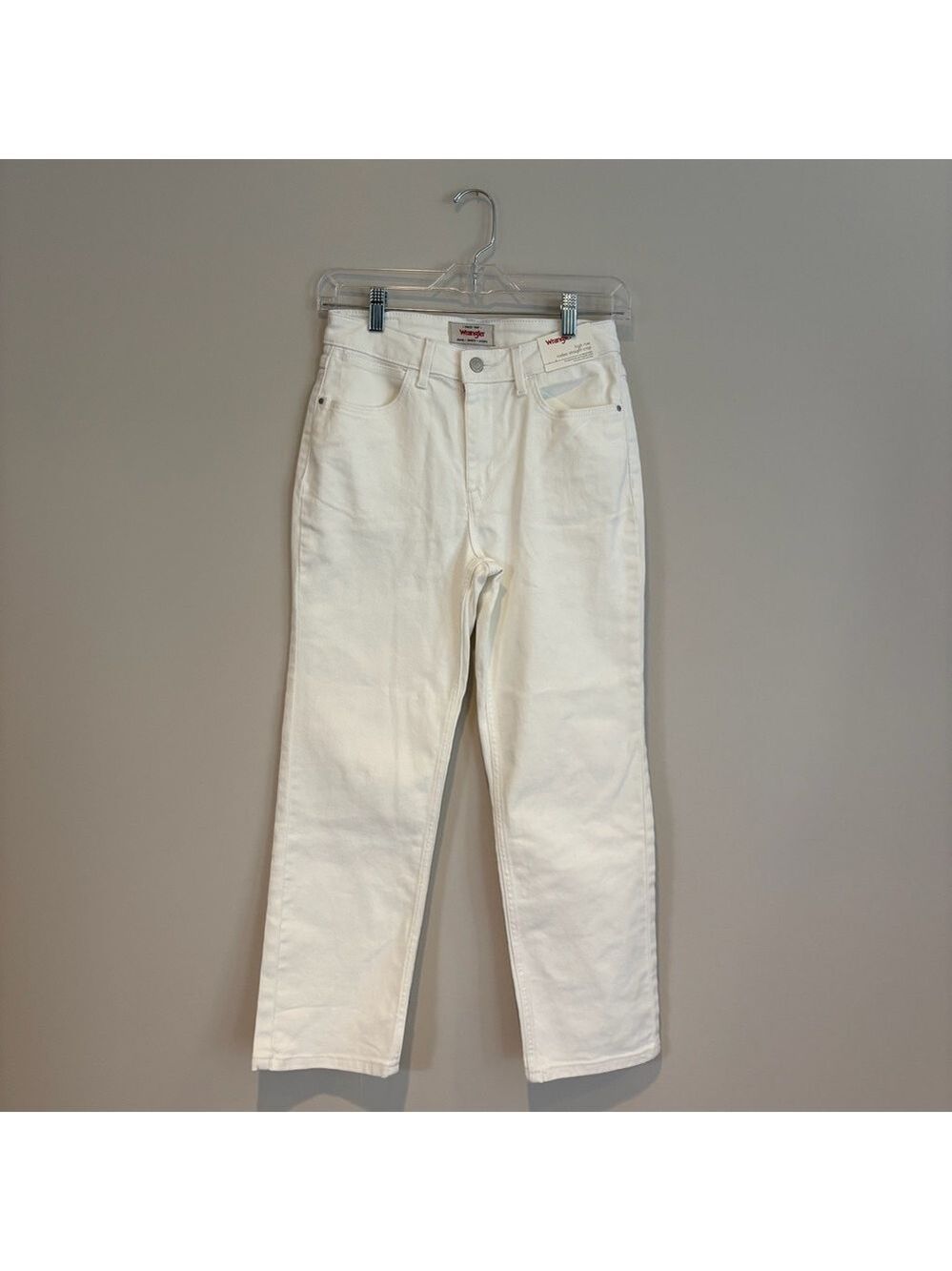 Wrangler Women's High Rise Rodeo Straight Crop White Jeans NWT